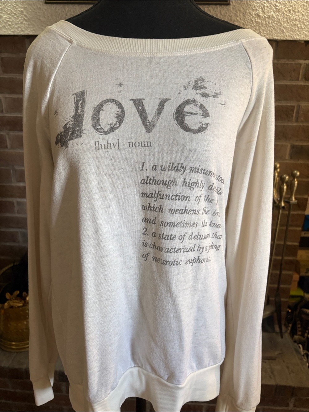 Chaser White 'Love' Graphic Long-Sleeve Sweatshirt